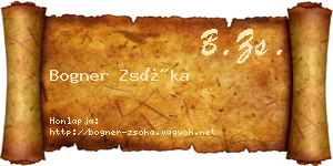 Bogner Zsóka névjegykártya